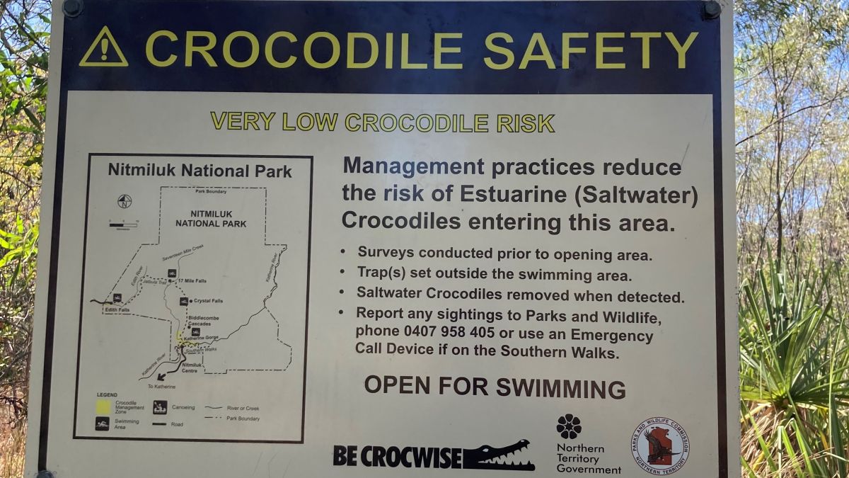 Crocodile Safety Edith Falls Park